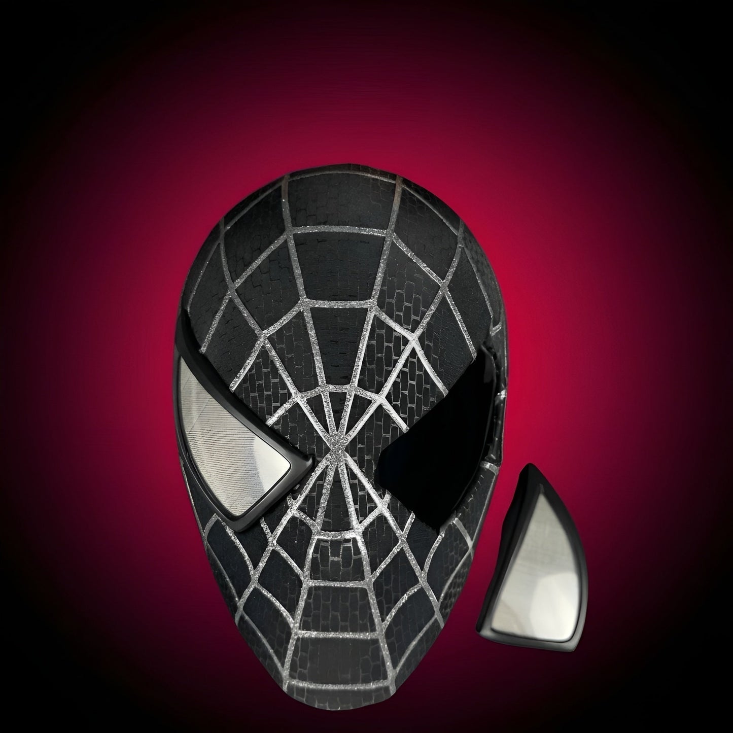 Maschera Ragno Classica Nera - S7 [OCCHI NON INTERATTIVI]