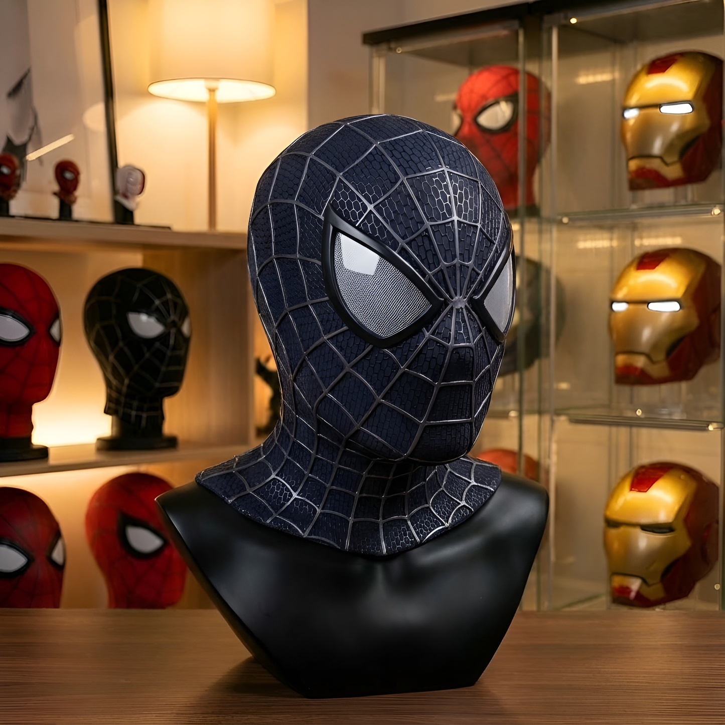 Maschera Ragno Classica Nera - S7 [OCCHI NON INTERATTIVI]